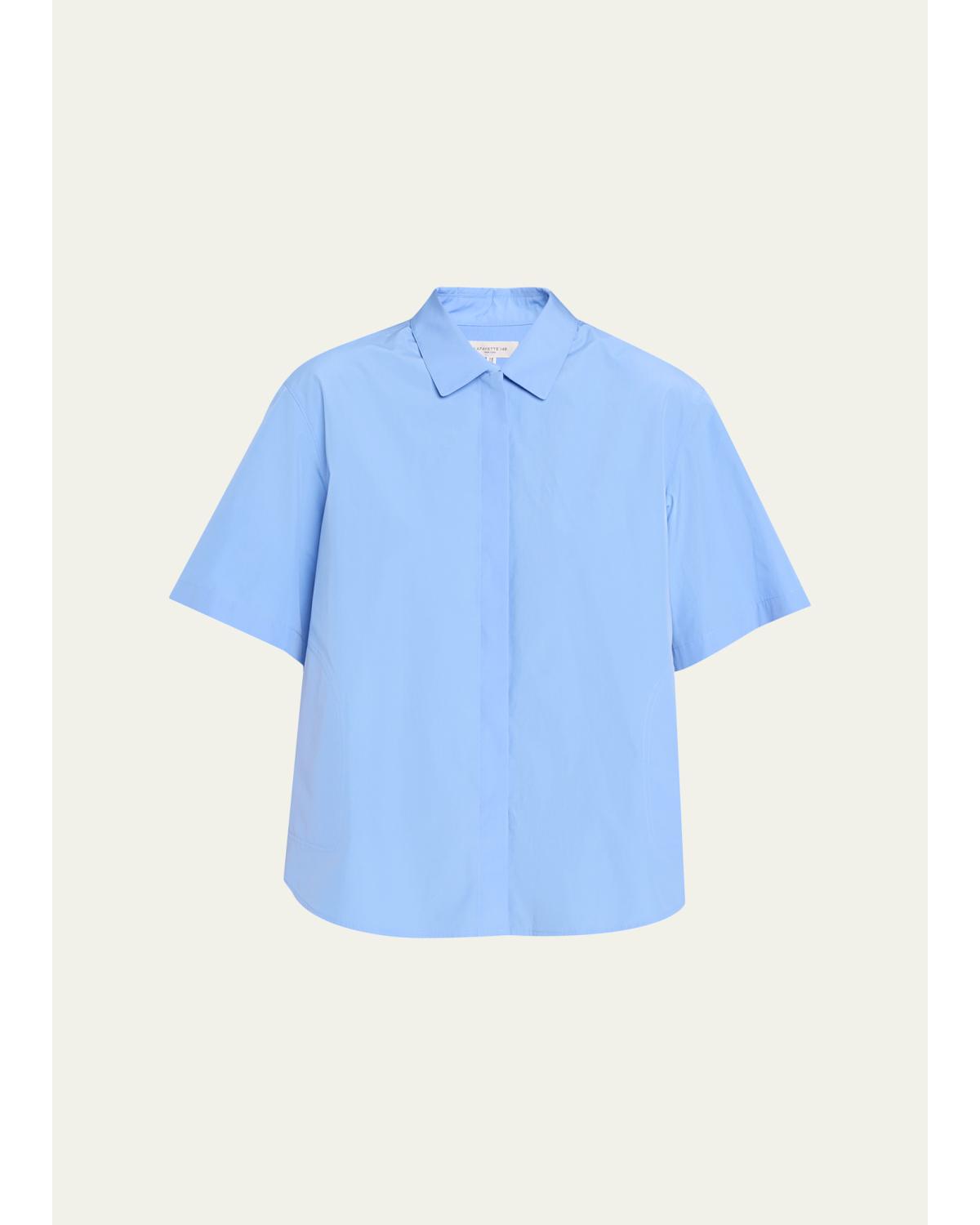 Pleated Cotton Shirt