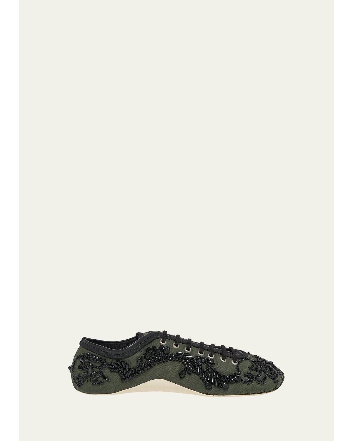 Embroidered Ballerina Sneakers