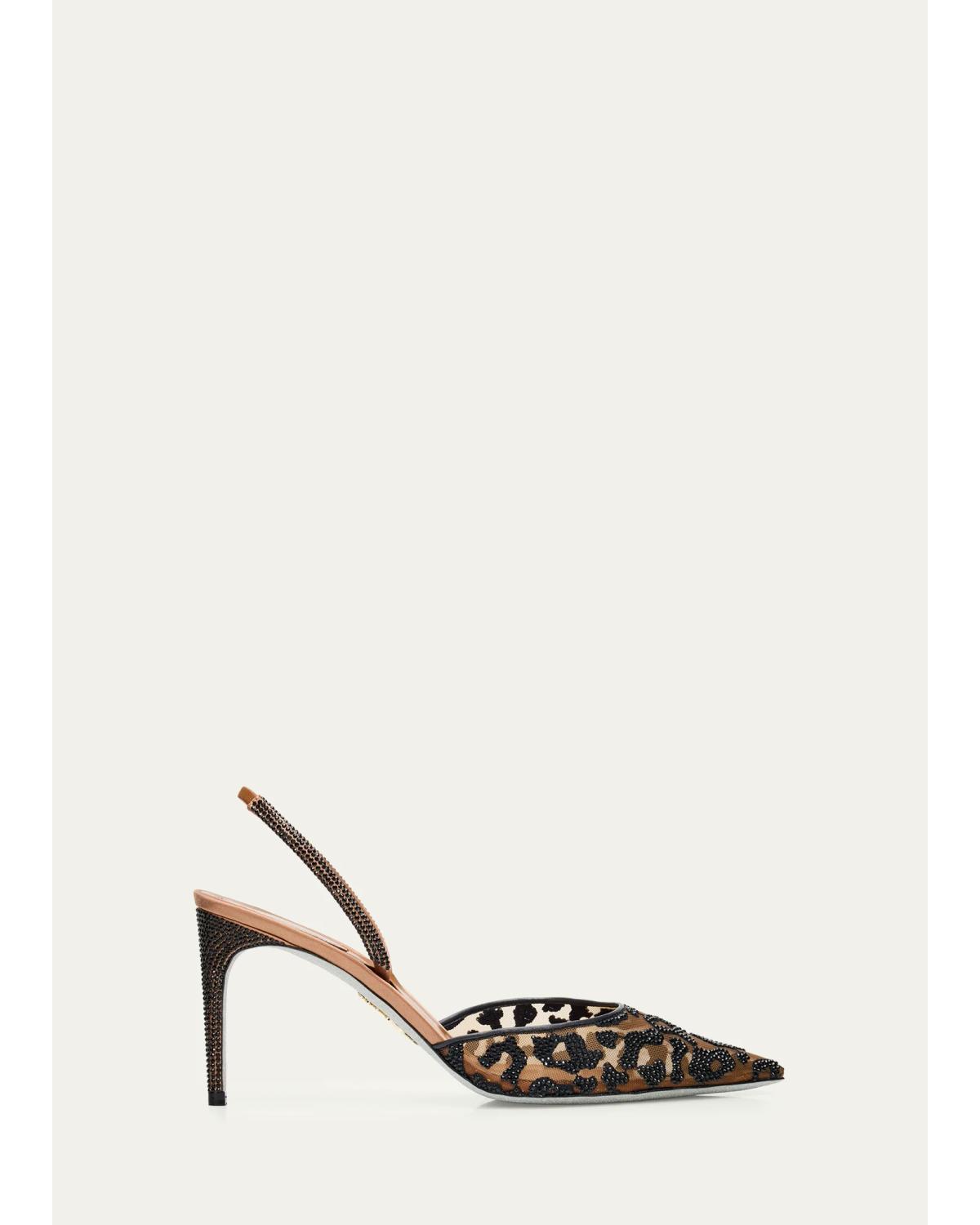80Mm Leopard Slingback