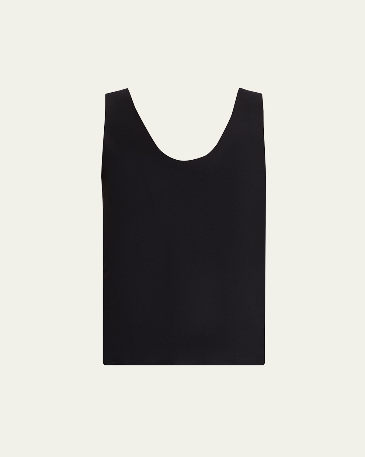 Commando Scoop-neck Cotton Tank Top In Black