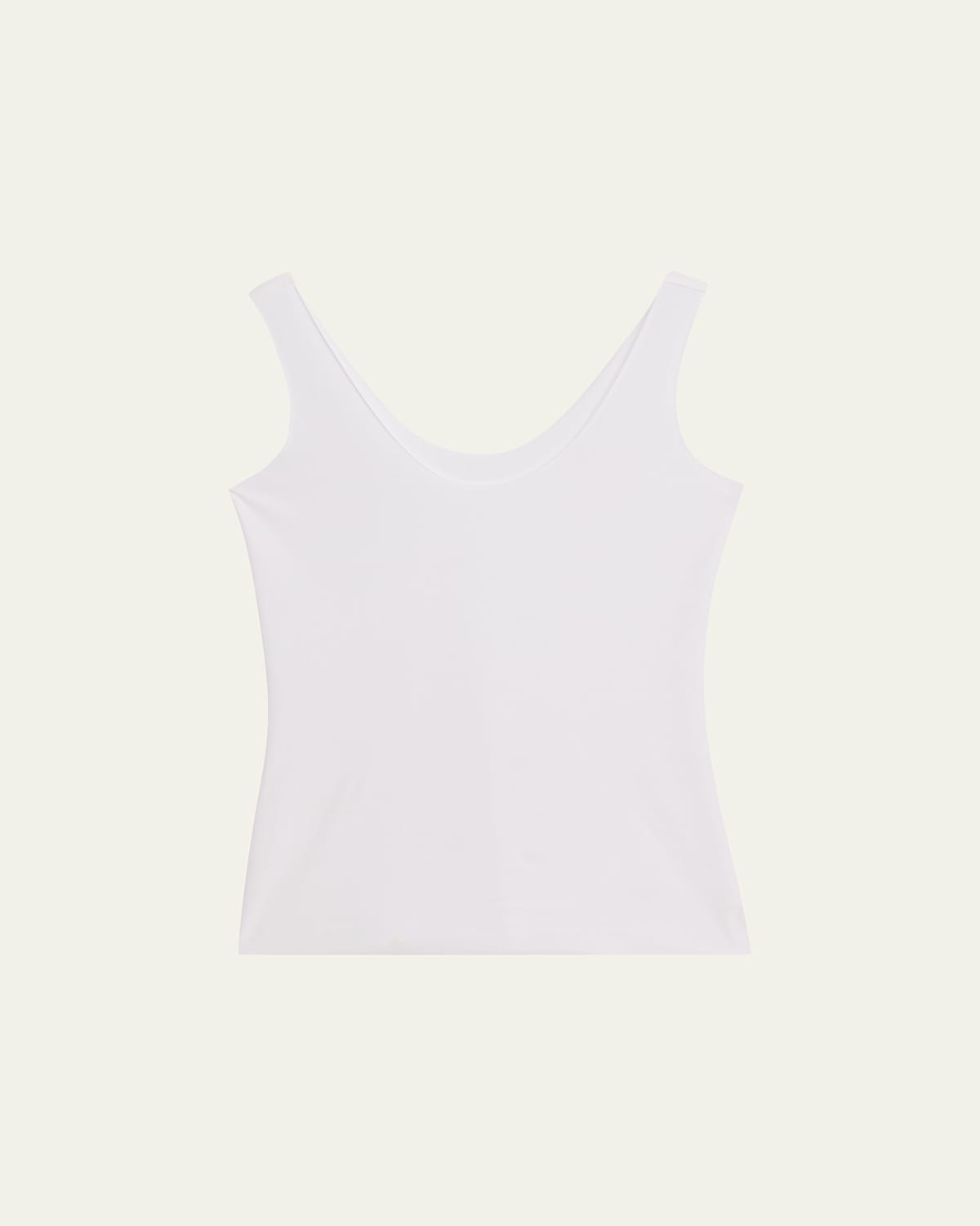 Commando Scoop-neck Cotton Tank Top In White