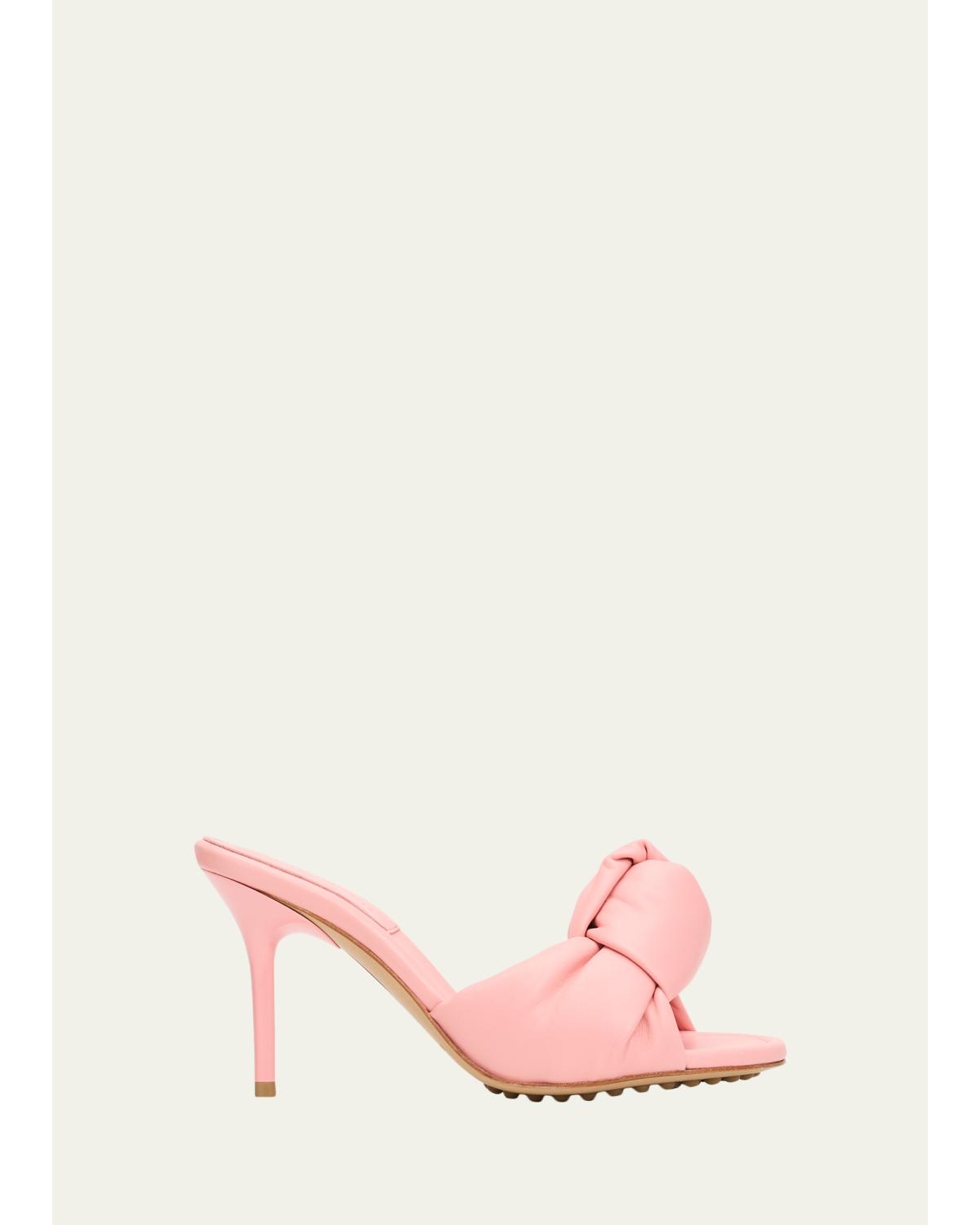 90Mm Cherry Nappa Mules