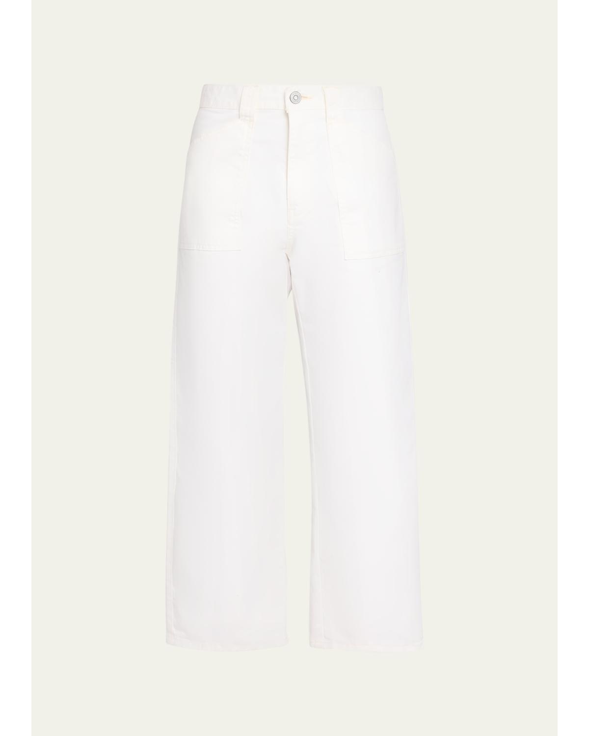 Gusset Cargo Ankle Jeans