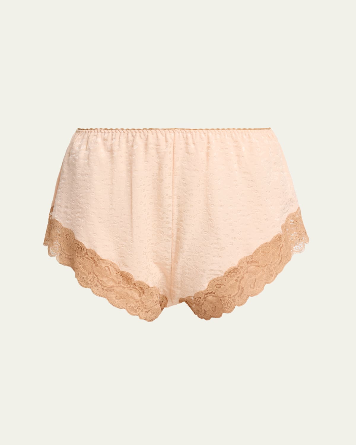 Chloé Lace-trim Floral Silk Jacquard Pull-on Shorts In Pink