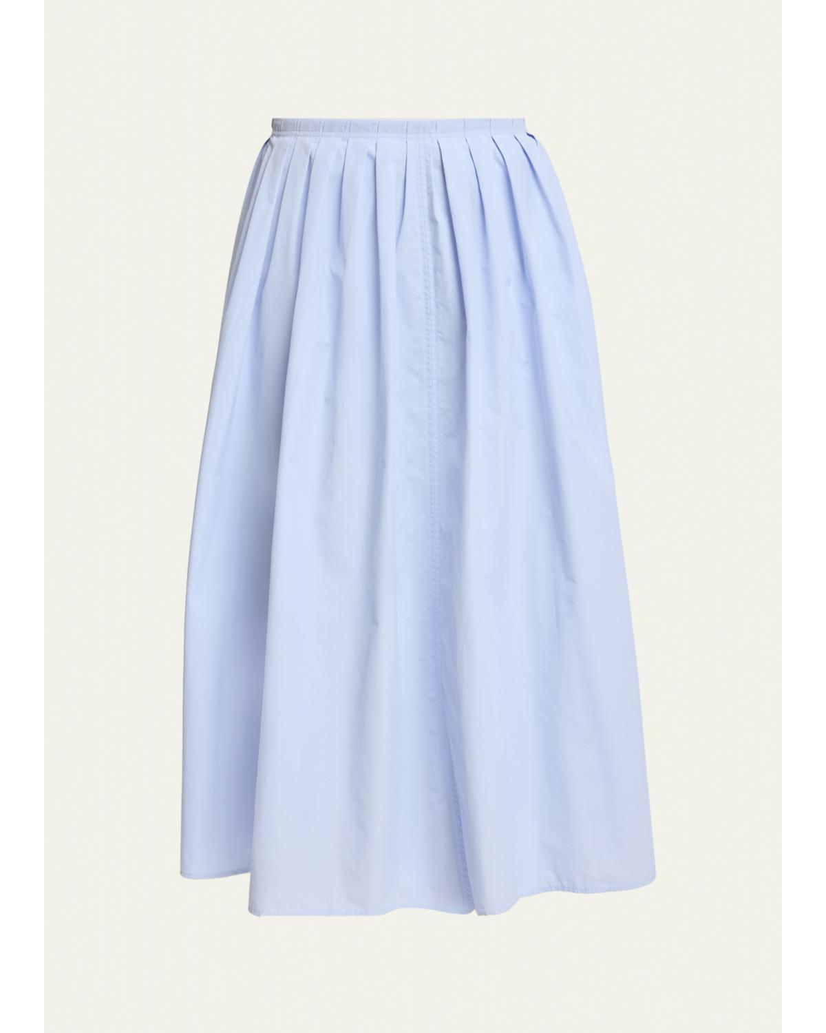 Austin A-Line Technical Cotton Skirt