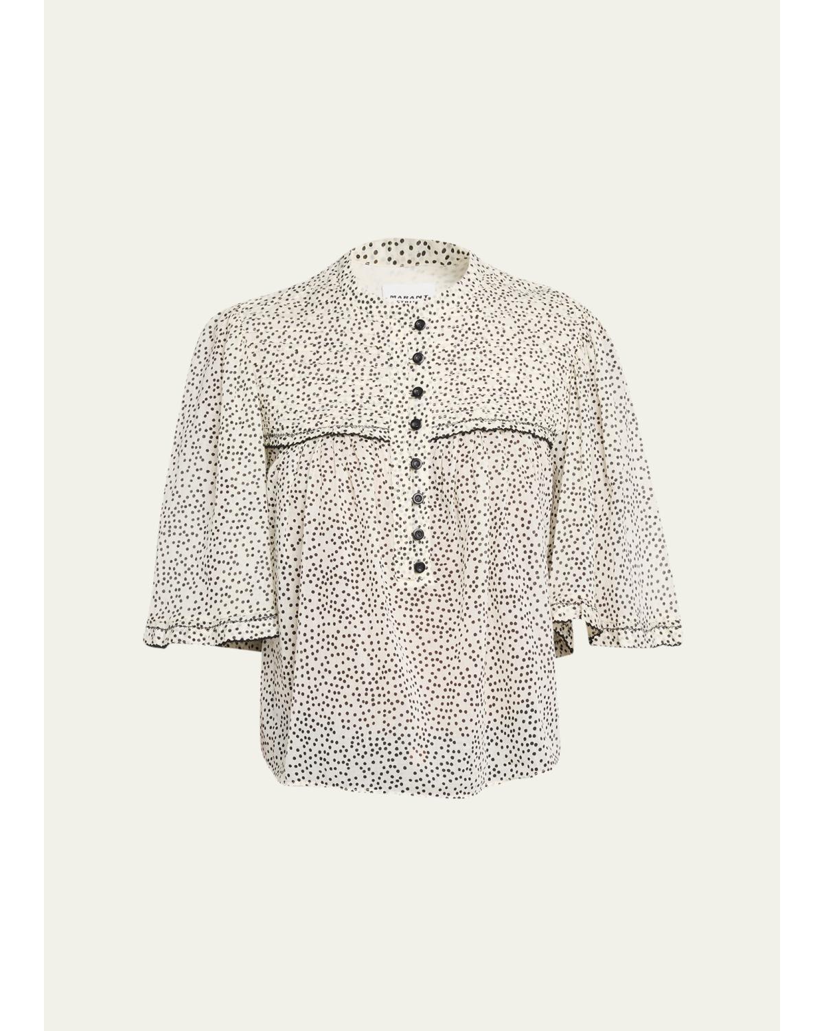 Douna Polka-Dot Blouse