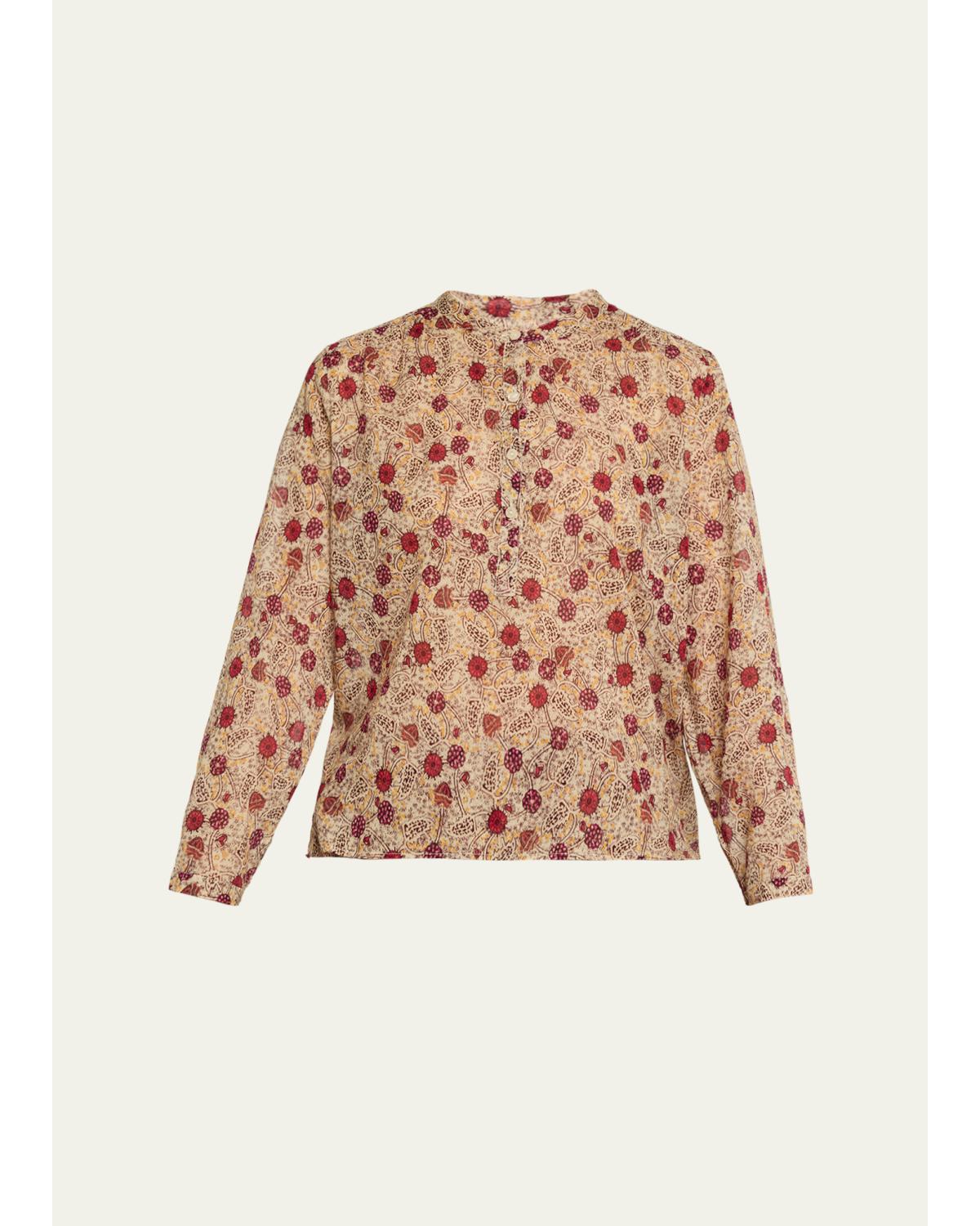 Maria Floral Cotton Top