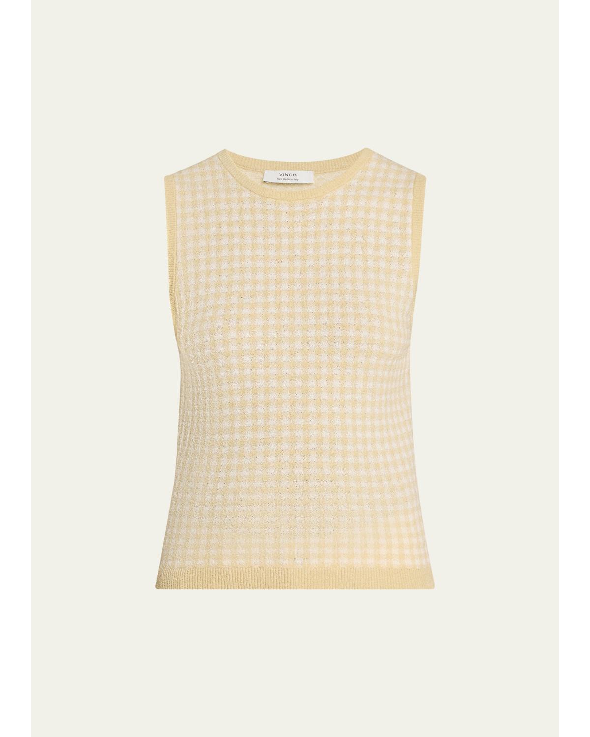Gingham Knit Tank Top