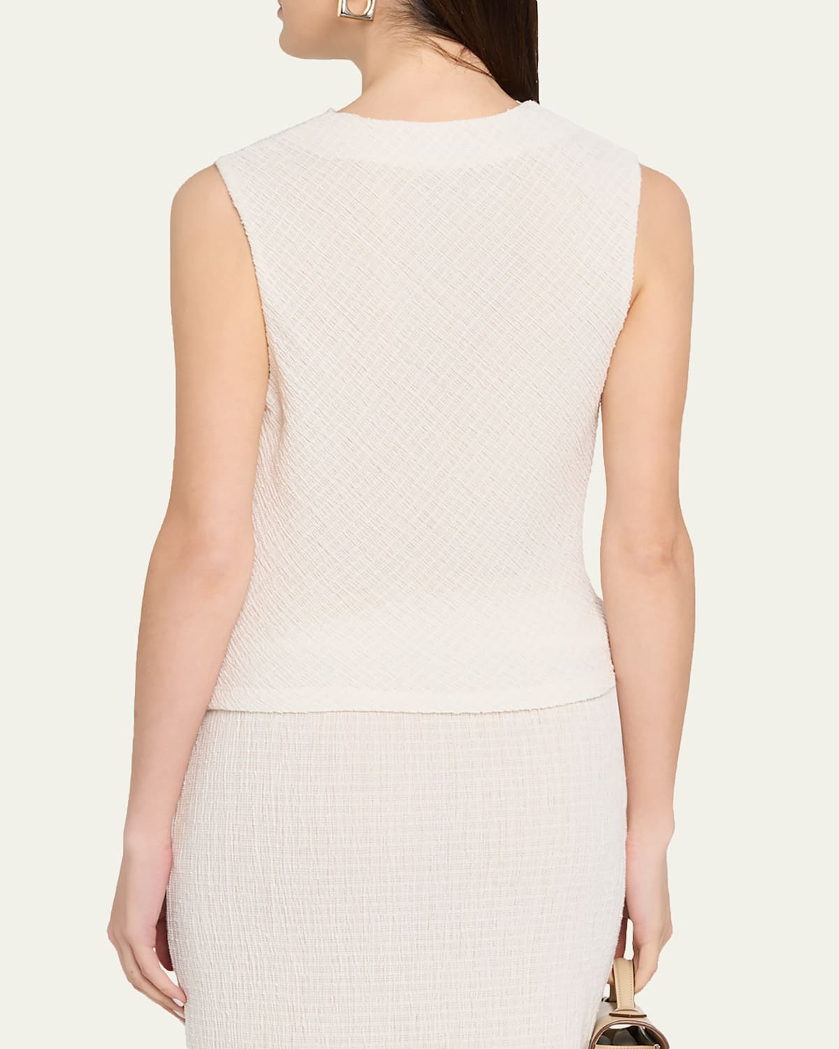 Shadow Grid Cowl-Neck Top