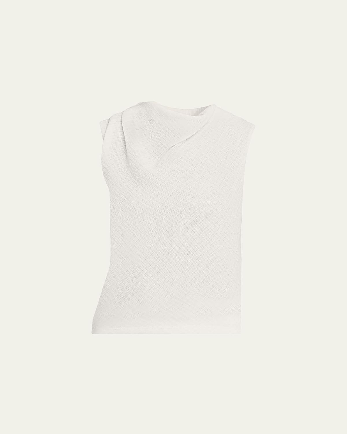 Shadow Grid Cowl-Neck Top