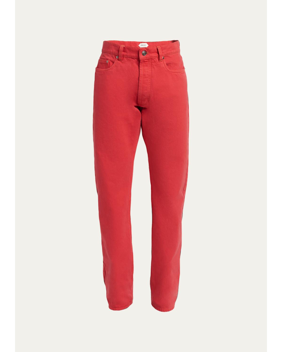 Five-Pocket Straight Jeans