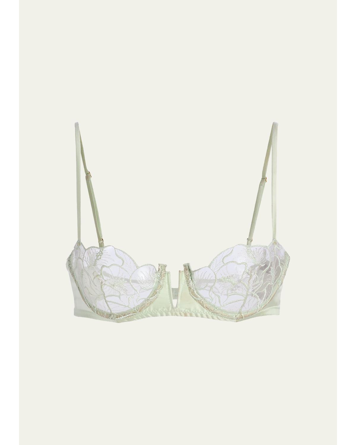 Calla Lily Embroidered Balconette Bra
