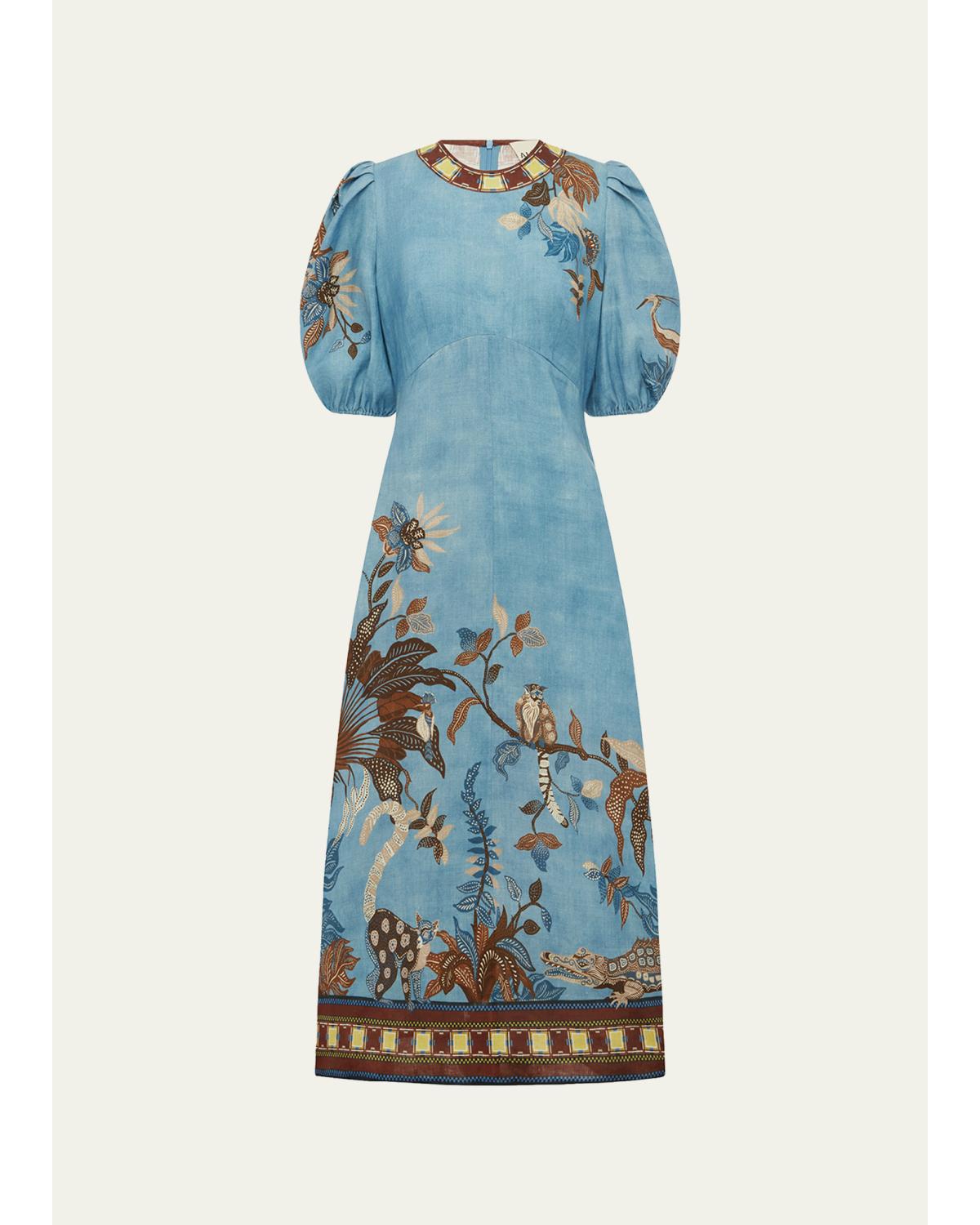 Georgie Linen Midi Dress