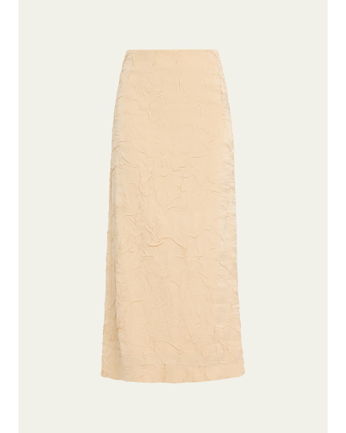 Inez Satin Pencil Skirt