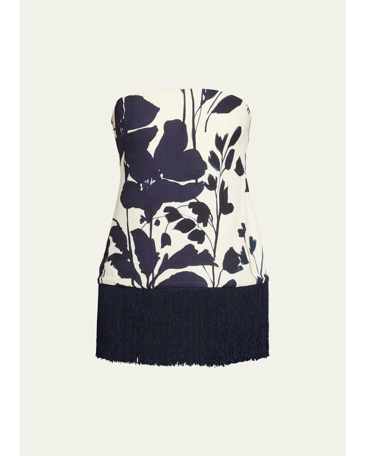 Benita Strapless Fringe Top