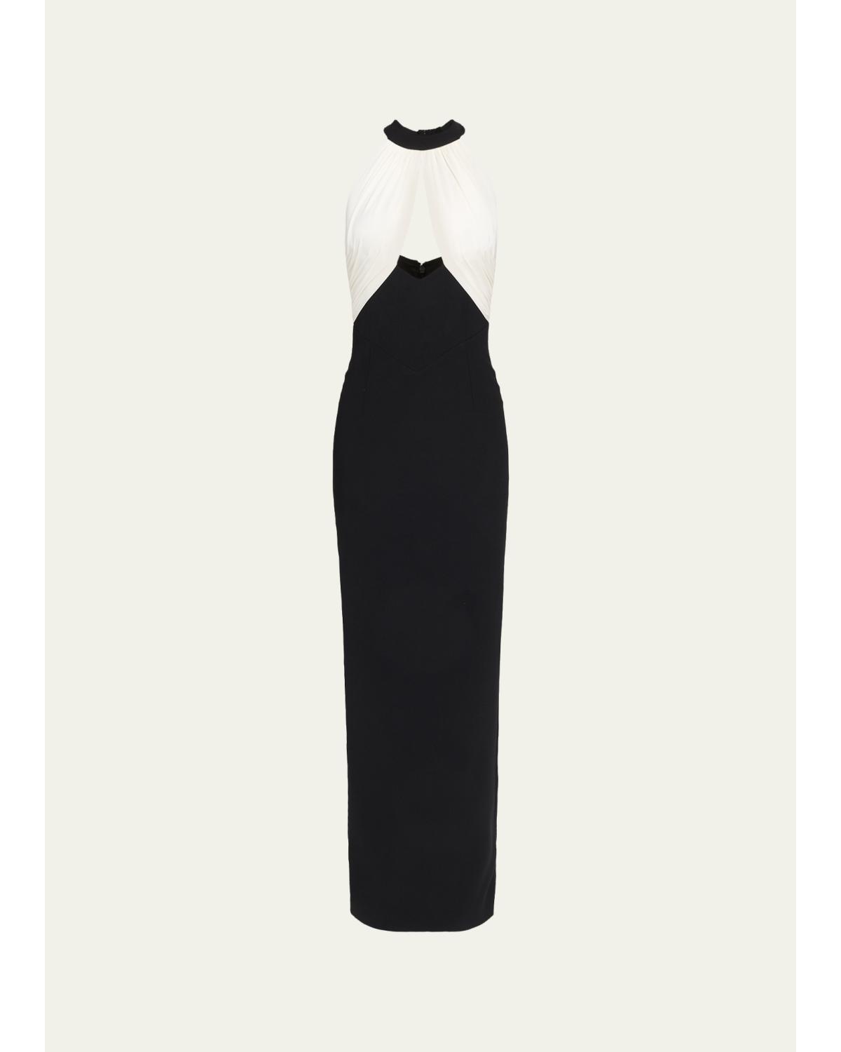 Asena Cutout Halter Gown