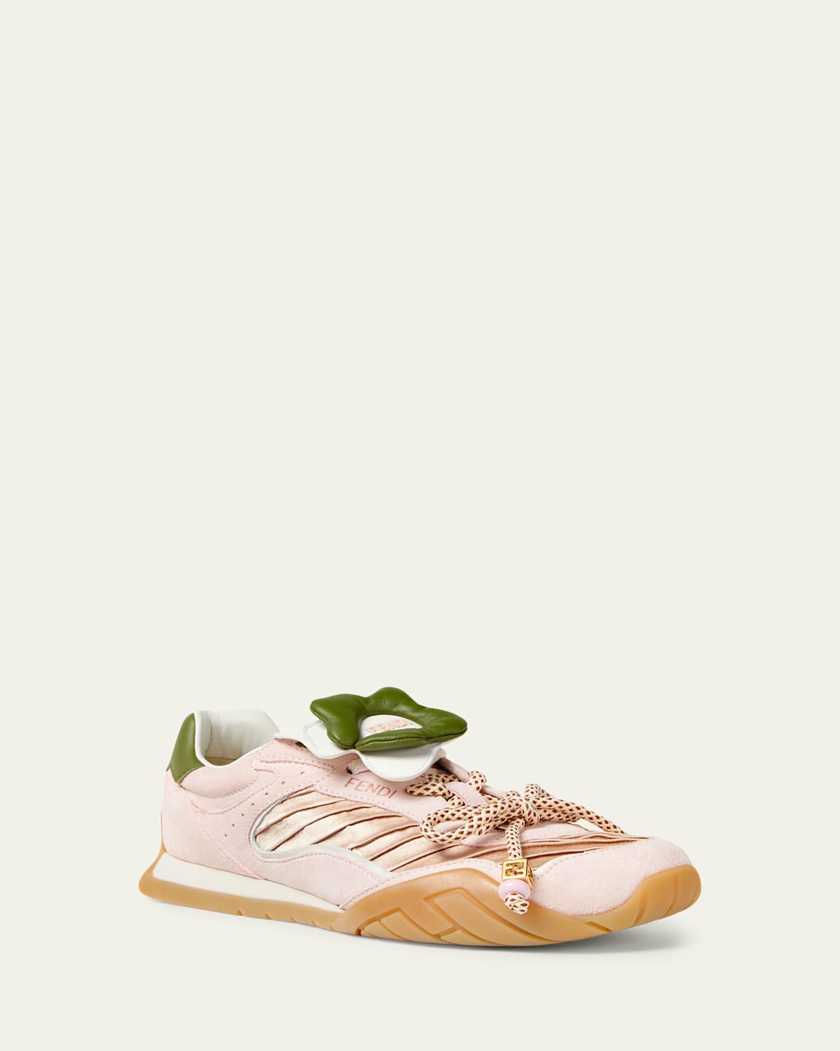 Wave Pulse Mixed-Media Low-Top Sneakers