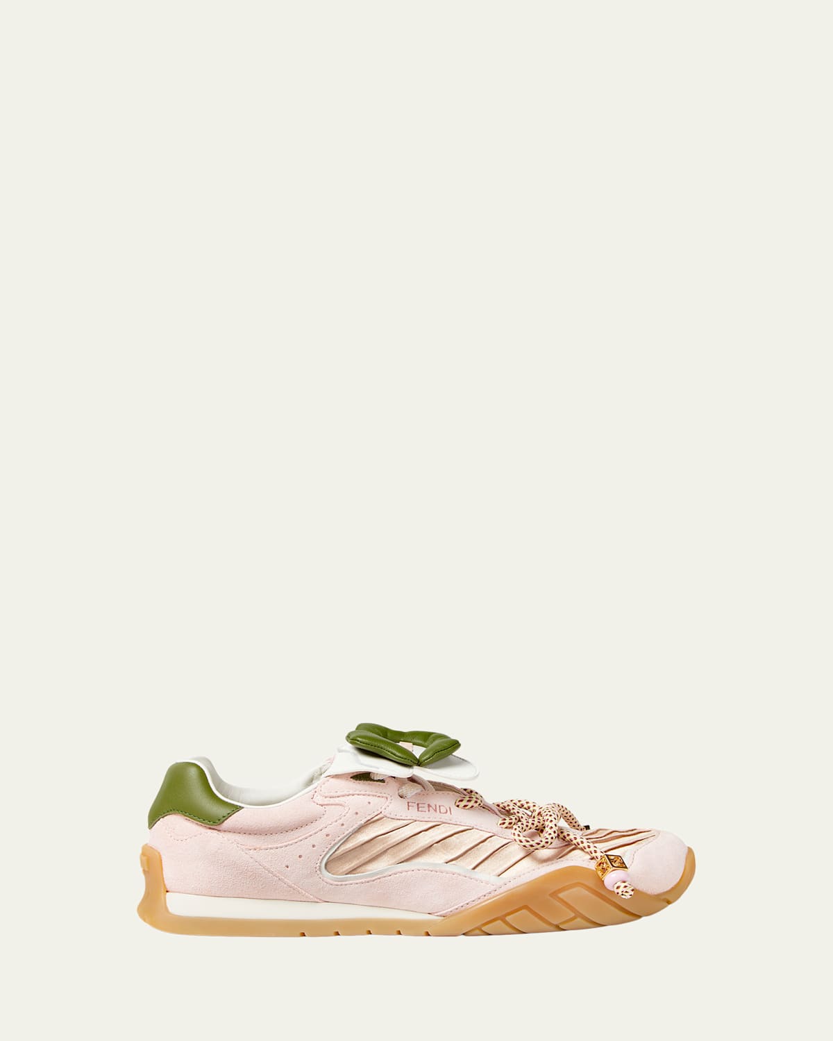 Wave Pulse Mixed-Media Low-Top Sneakers