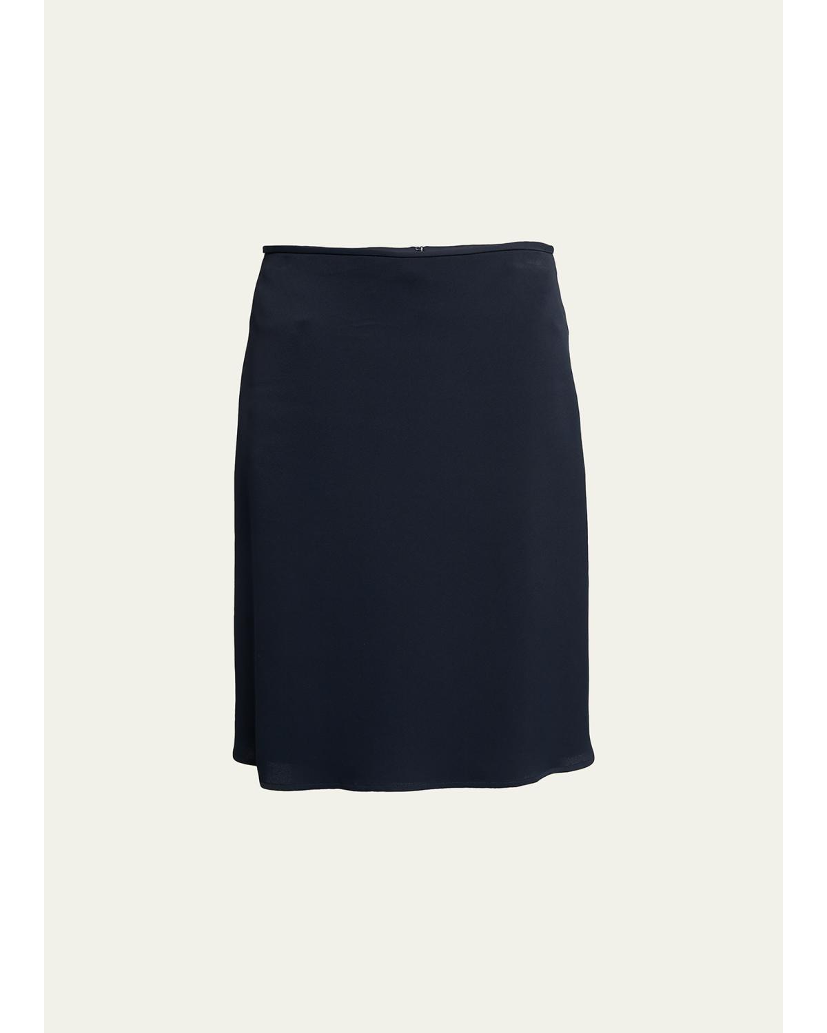 Viscose Knee-Length Bias Skirt