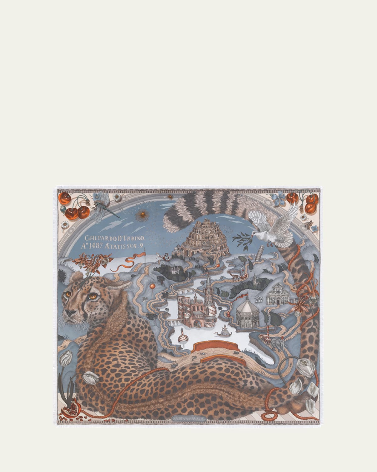 Sabina Savage The Celestial Steed Silk Twill Scarf | Thumbnail 4 Sabina Savage The Celestial Steed Silk Twill Scarf | Thumbnail 4
