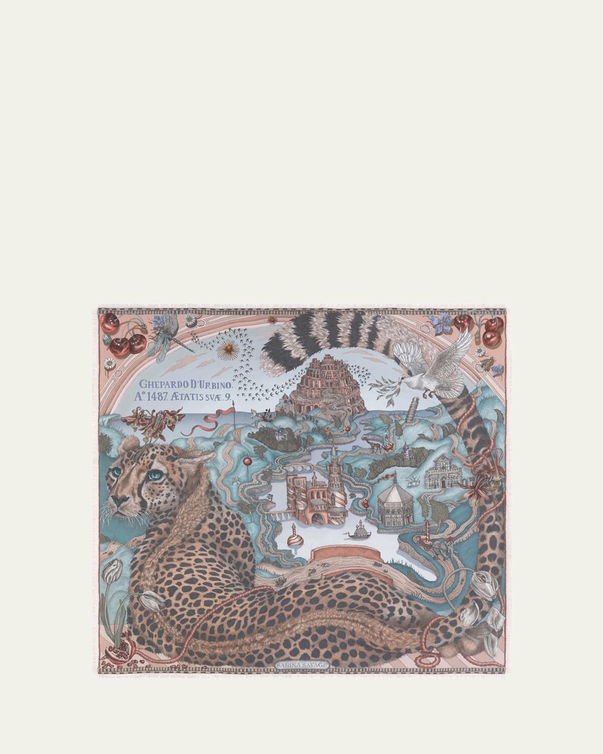 Sabina Savage The Celestial Steed Silk Twill Scarf | Thumbnail 7 Sabina Savage The Celestial Steed Silk Twill Scarf | Thumbnail 7