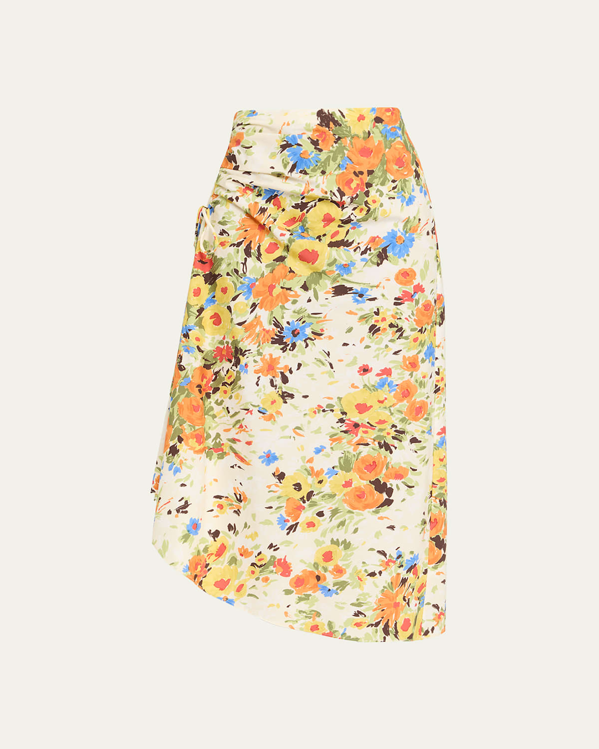 Naomi Floral Draped Midi Skirt