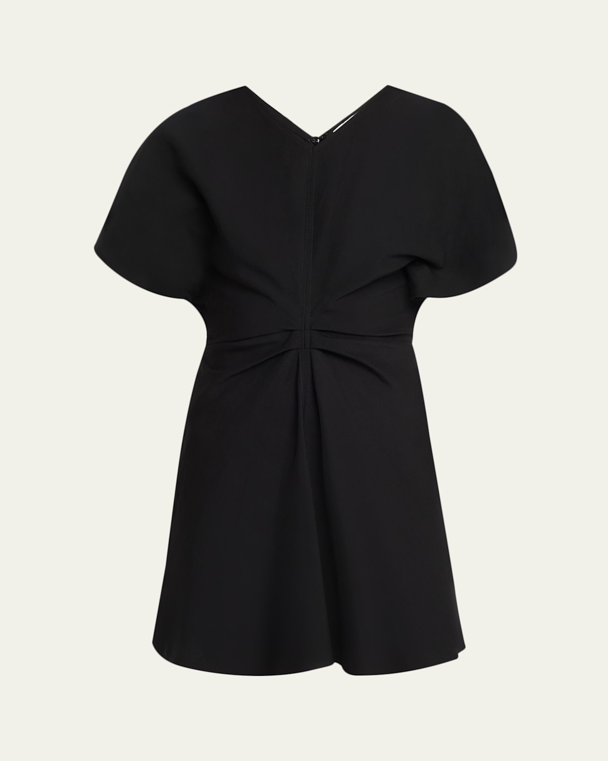 Leni Short-Sleeve Linen-Blend Mini Dress