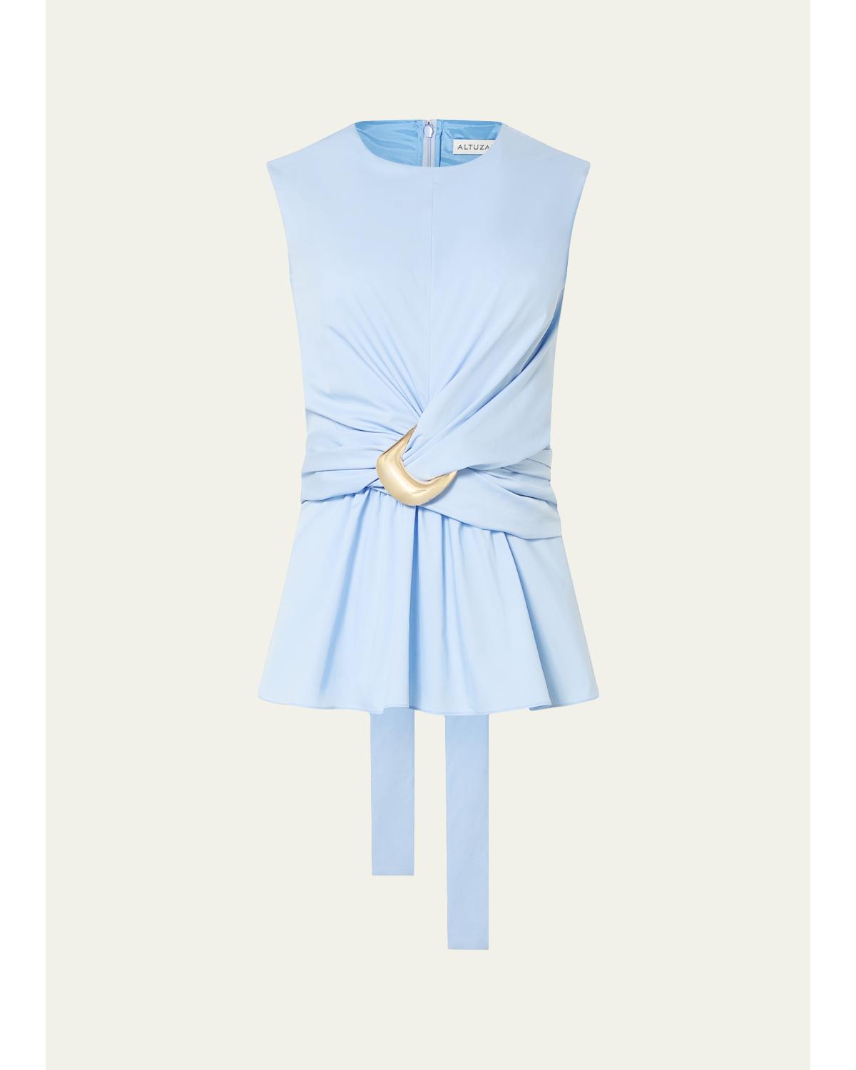Tizzy Gathered Sleeveless Top