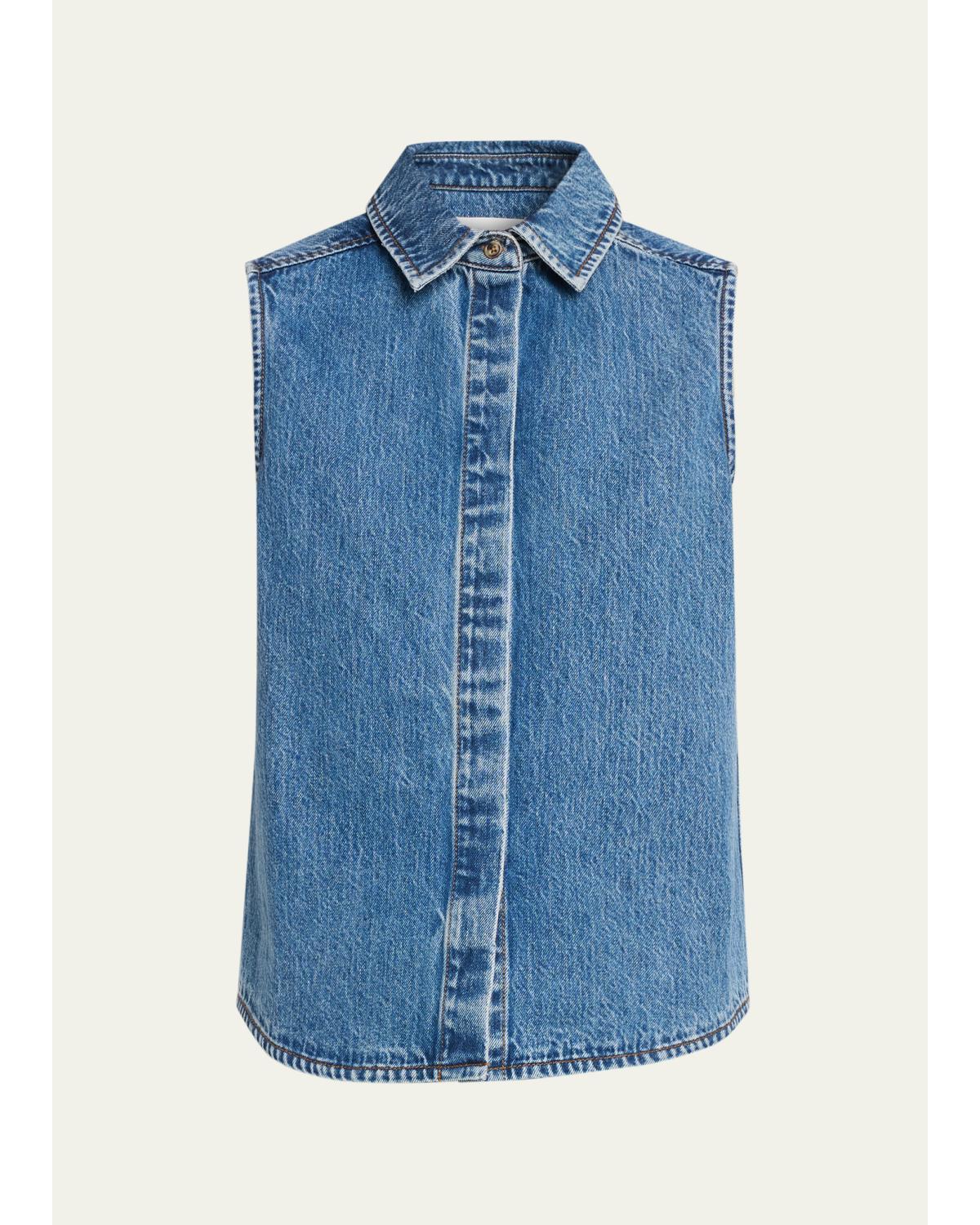 Emma Sleeveless Denim Top