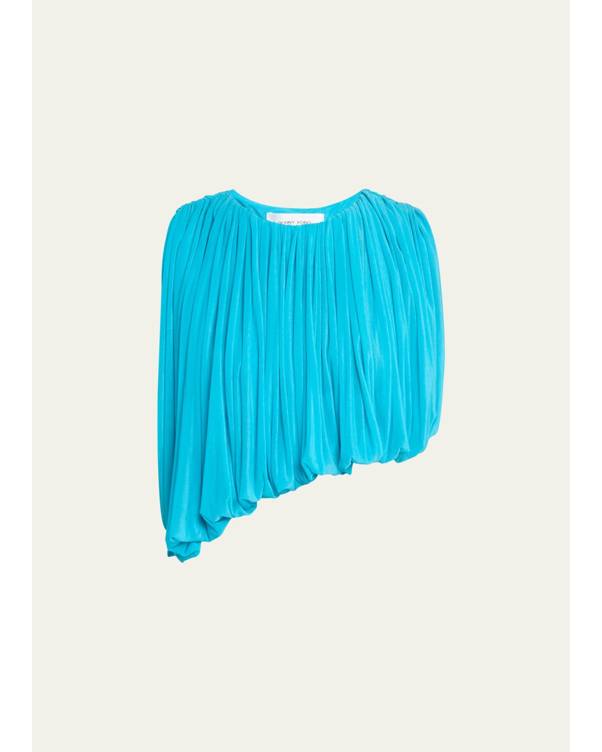 Chelly Sleeveless Asymmetric Draped Jersey Top