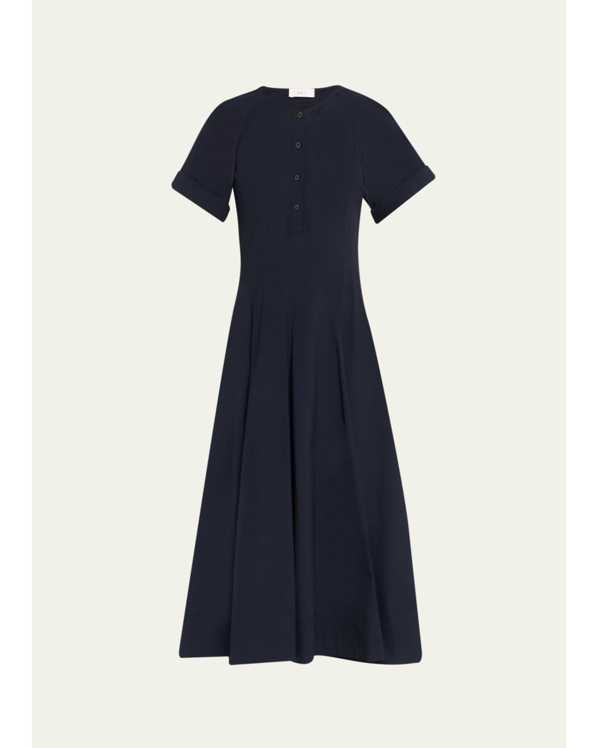 Lucille Cotton Poplin Midi Dress