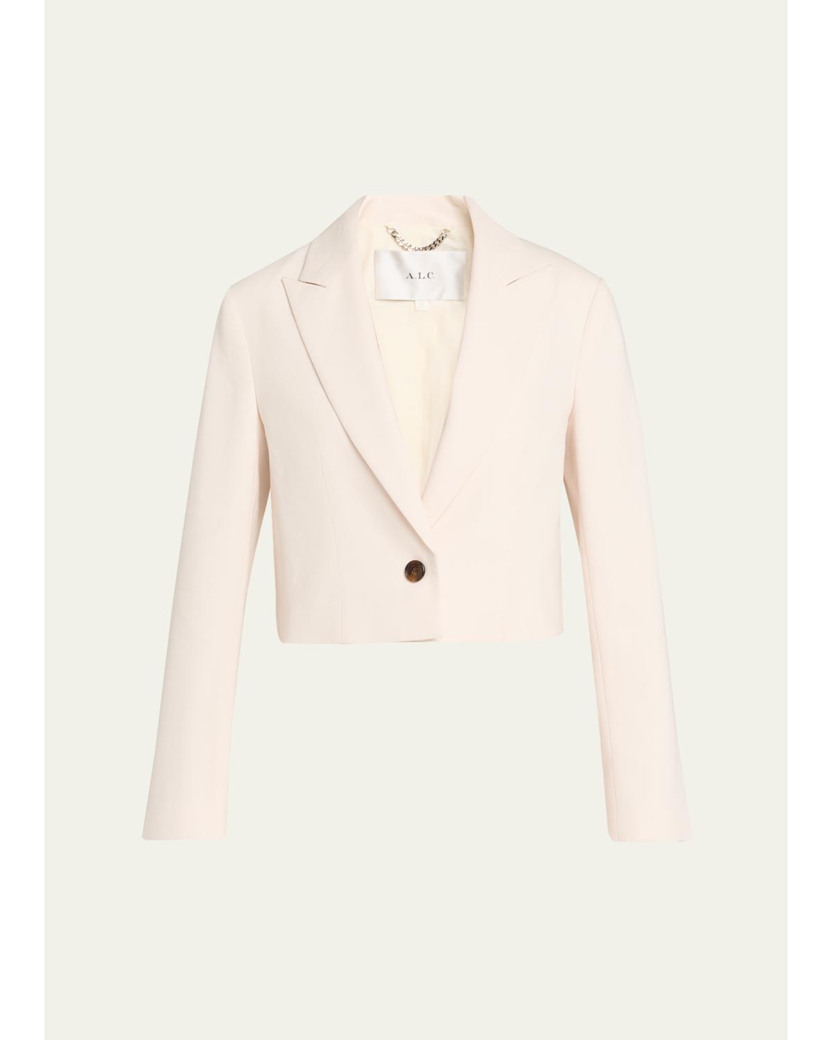 Cam Cropped Single-Breasted Jacket