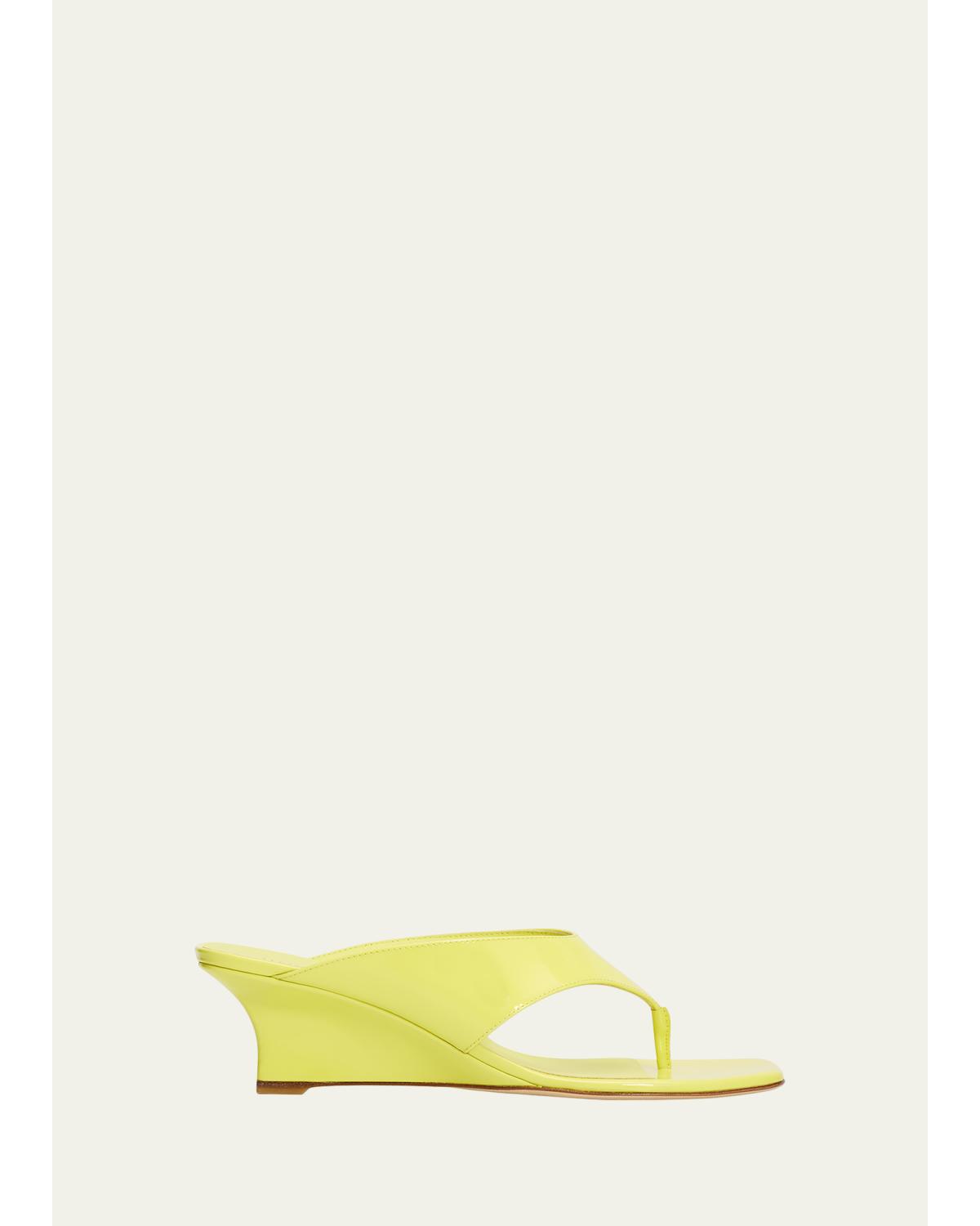 50Mm Vinnie Patent Leather Thong Sandals