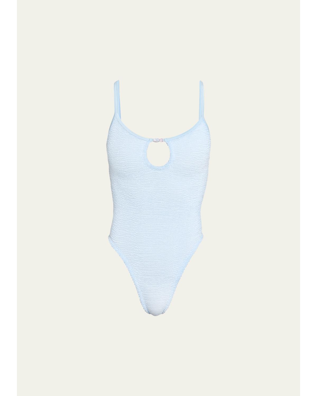 Mia Beaded Keyhole One-Piece Swimsuit