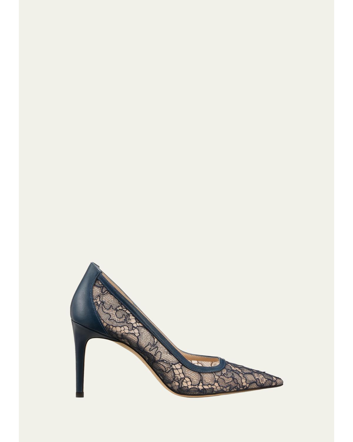 85Mm Stuart Power Lace Pumps