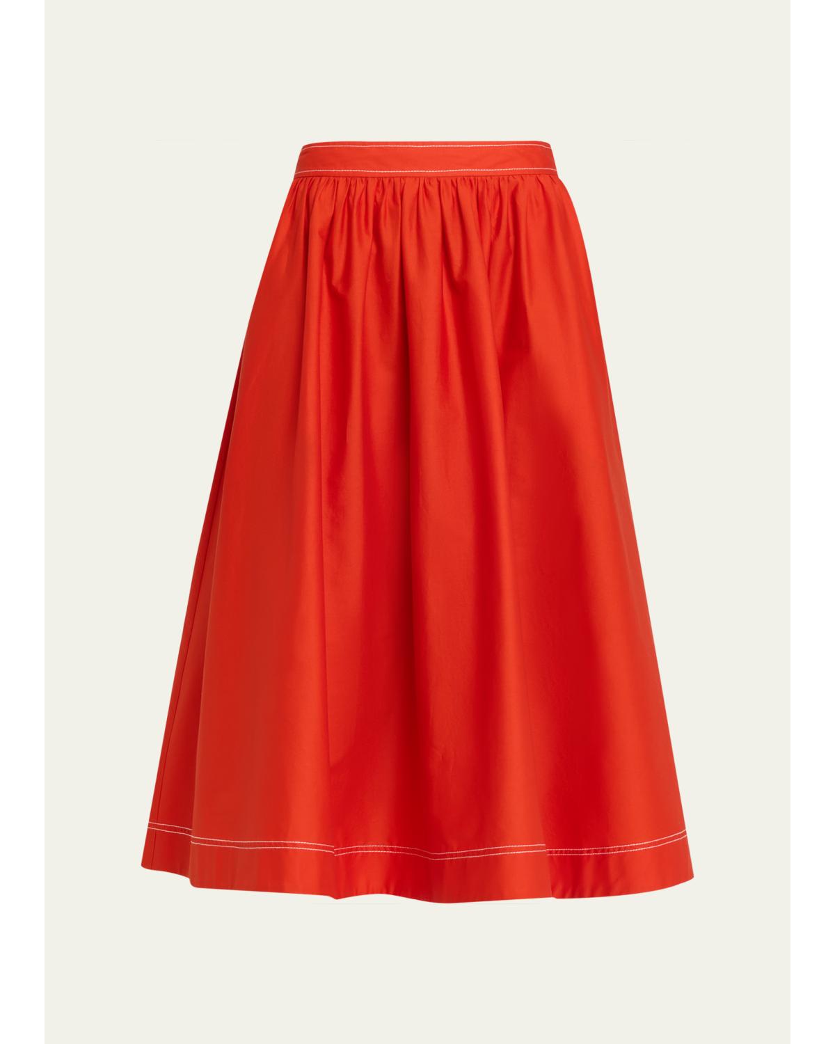 Stretch Cotton Midi