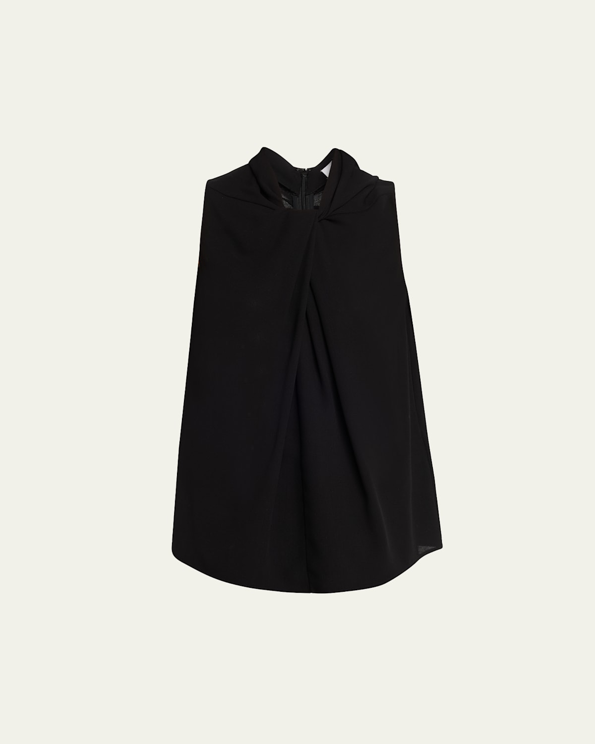 Michael Kors Sleeveless Knotted Wool Shell In Black