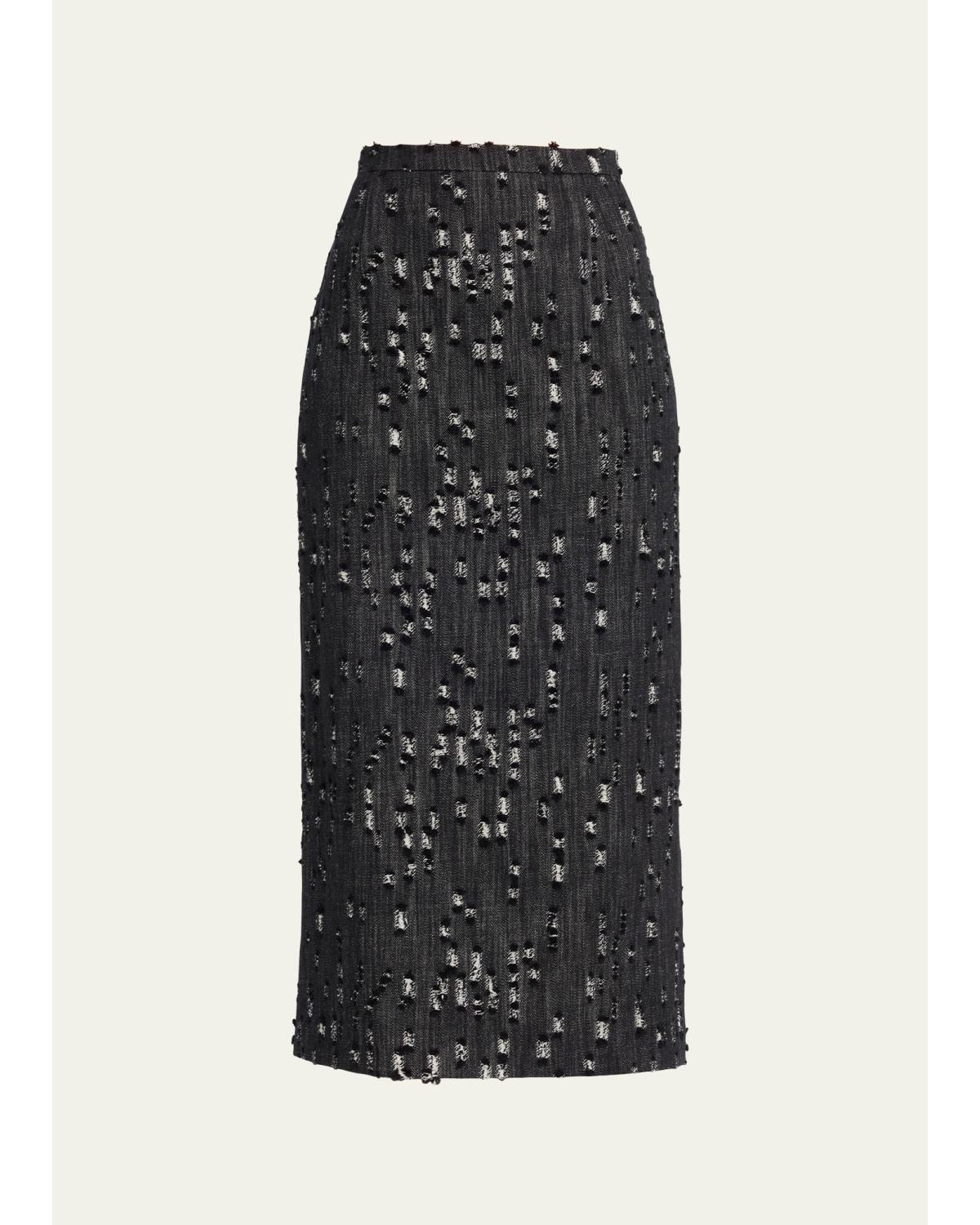 Frayed Denim Midi
