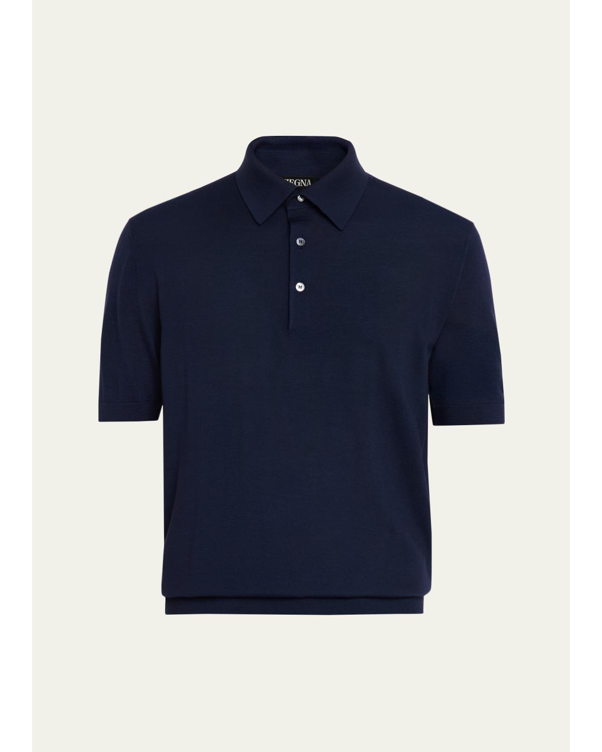 Men'S Wool Short-Sleeve Polo Shirt