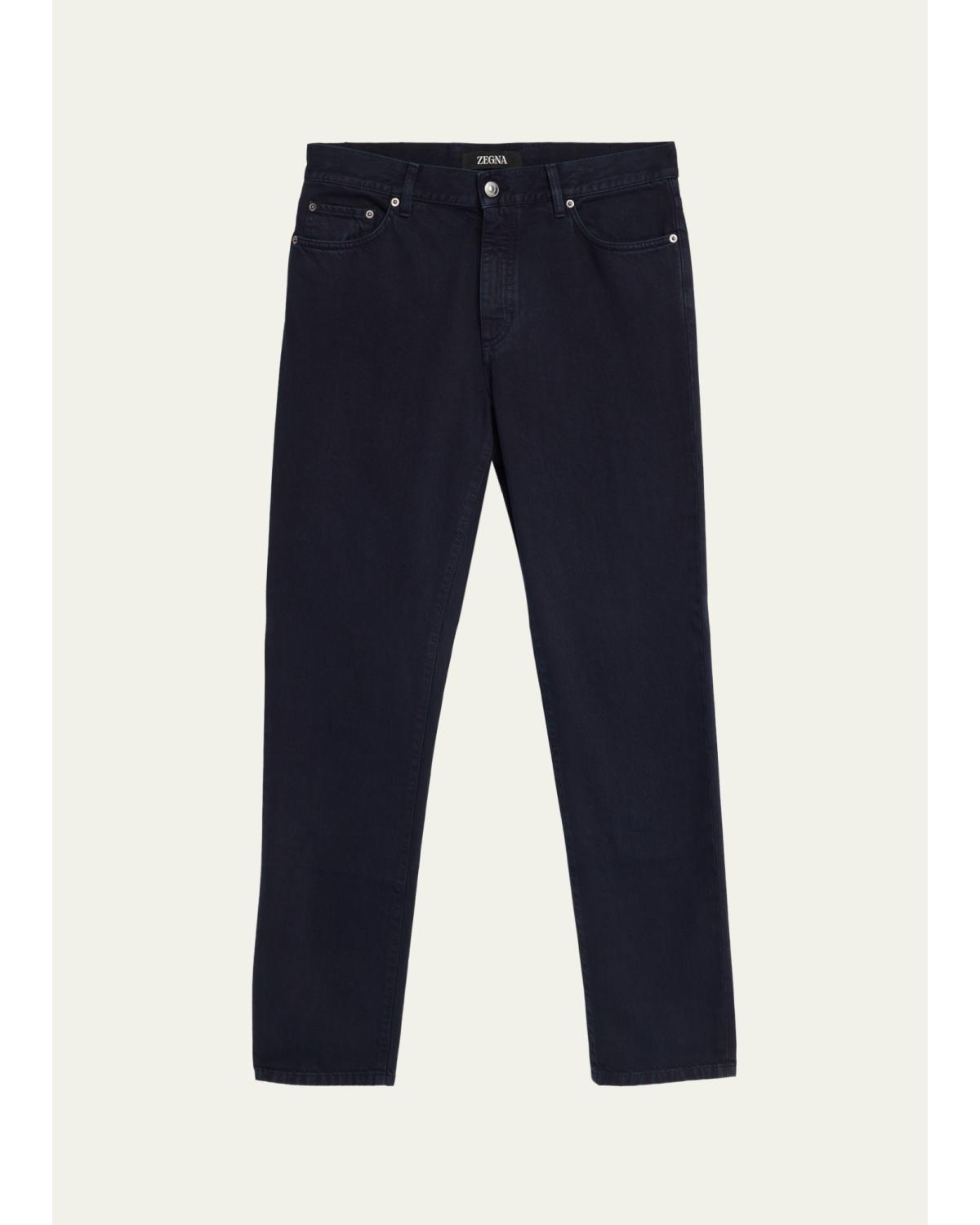 Men'S Cotton Slim Fit Five-Pocket Pants