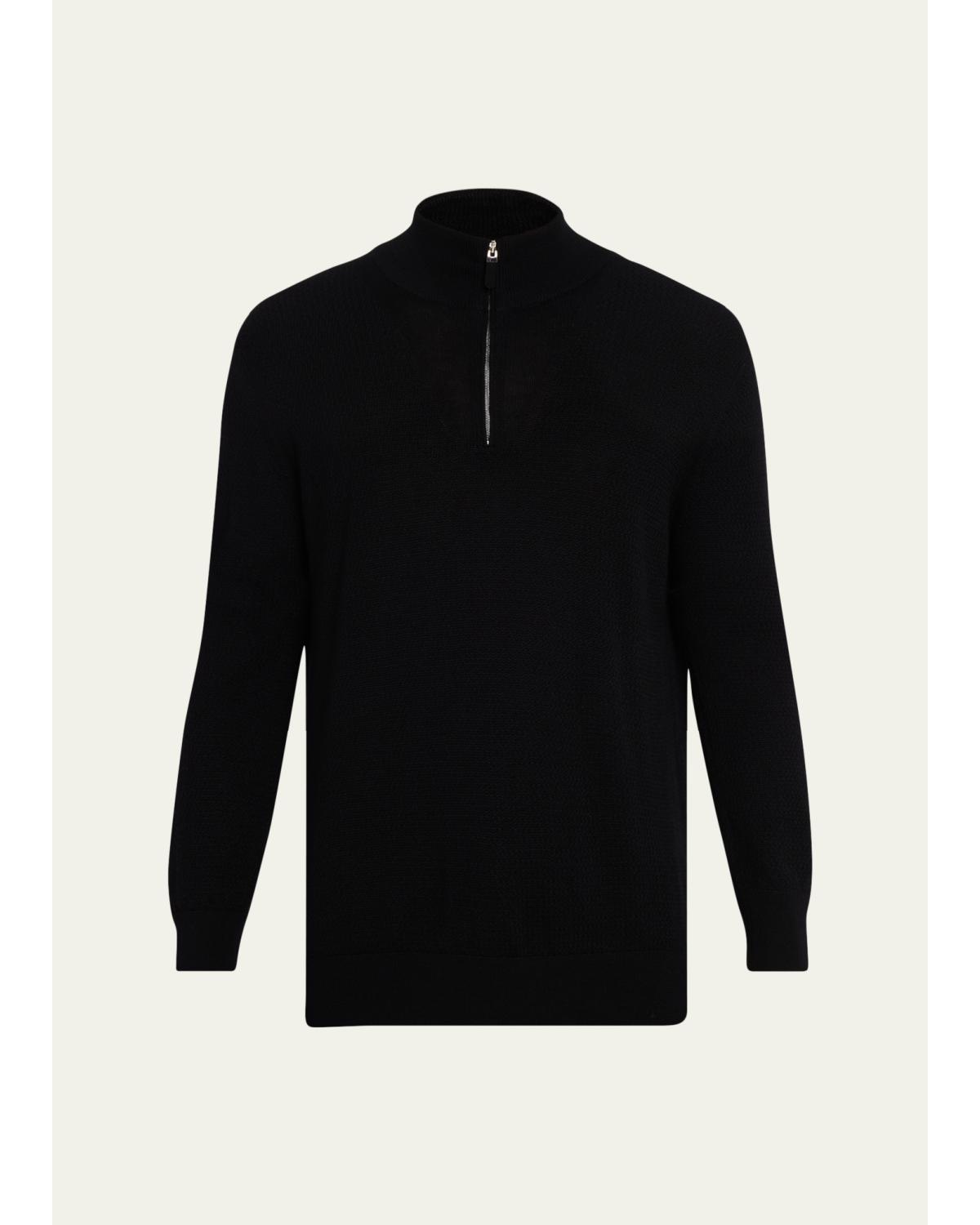 Men'S Cashmere Knit Quarter-Zip Sweater