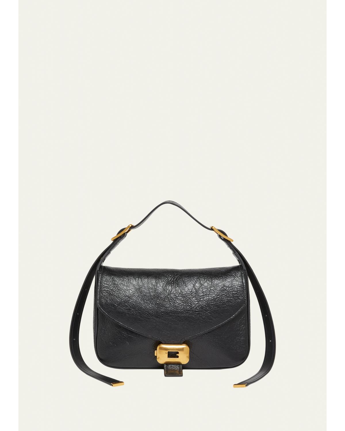 Clicca B-Buckle Leather Shoulder Bag