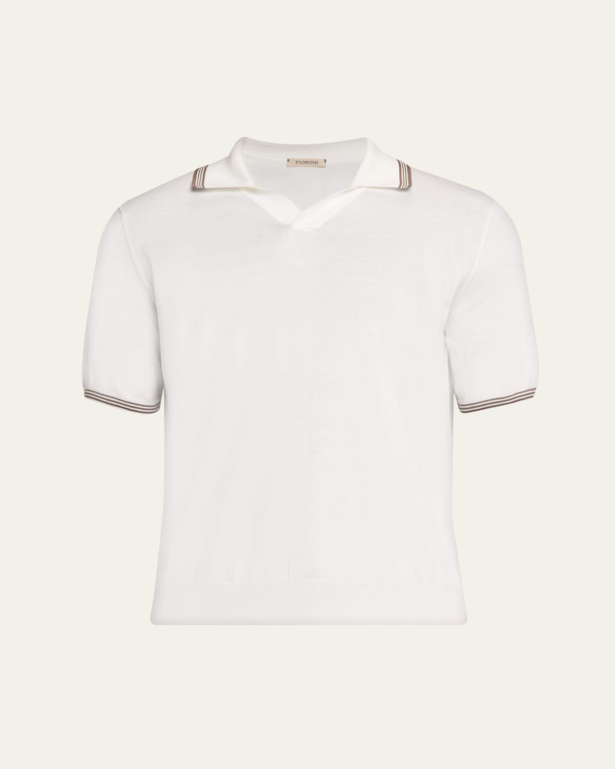 Fioroni Men's Giza Cotton Polo In White
