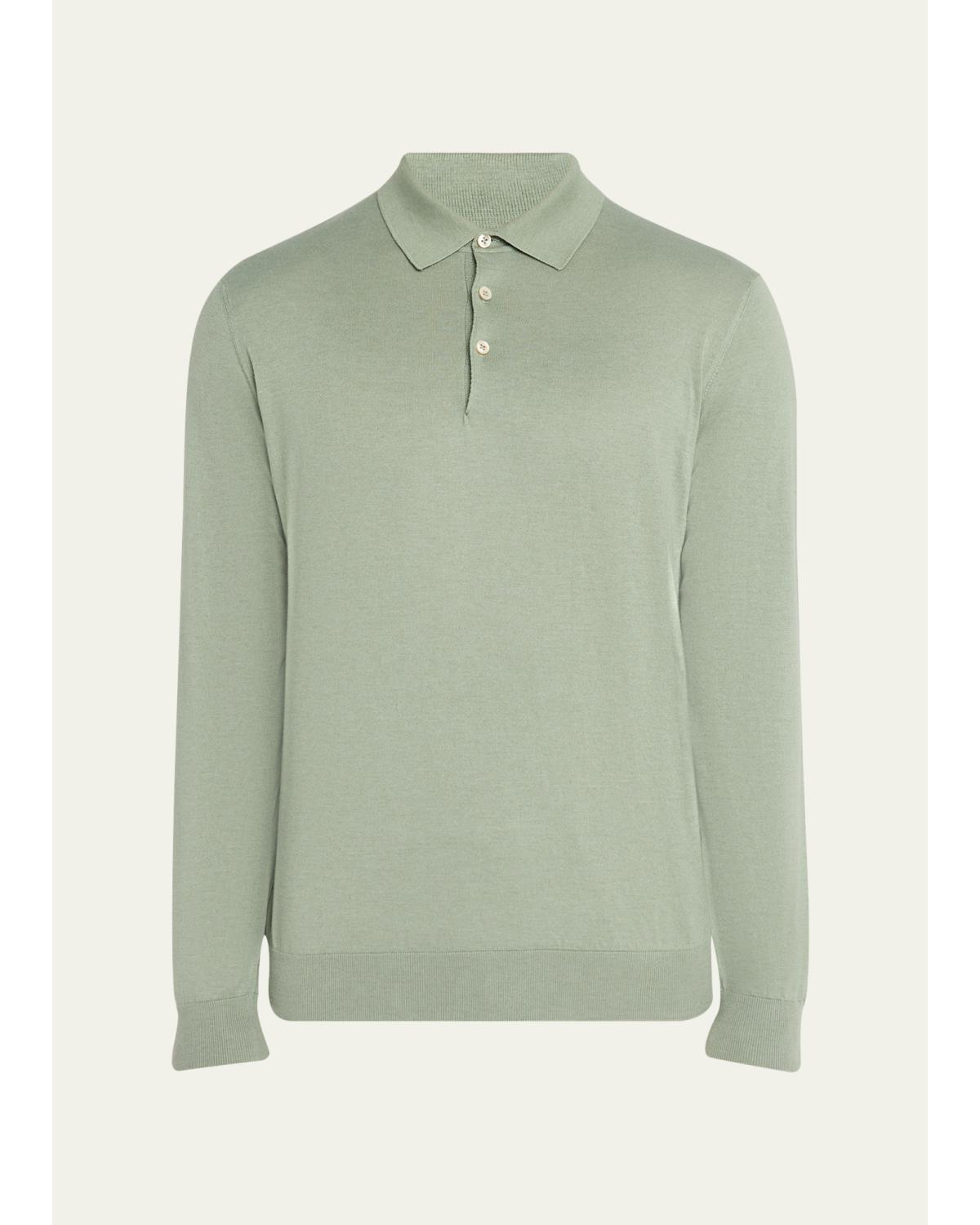 Men'S Cotton-Cashmere Polo Shirt