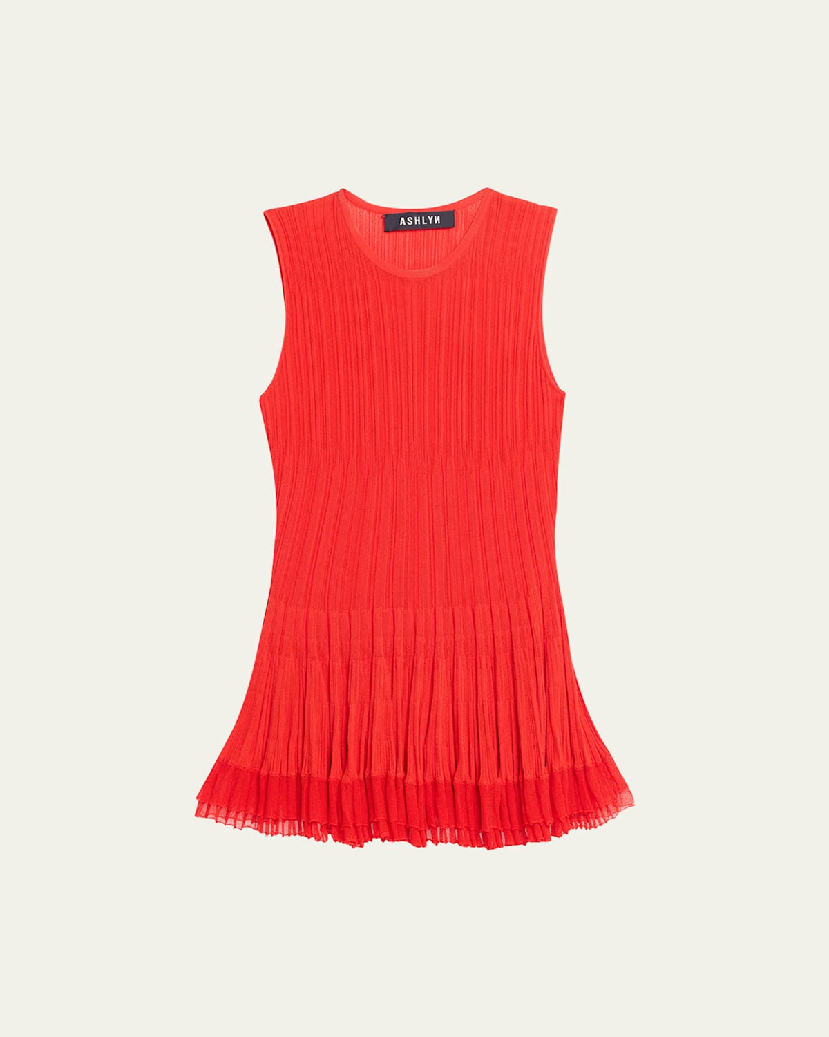 Shino Ruffle Rib Knit Tank Top