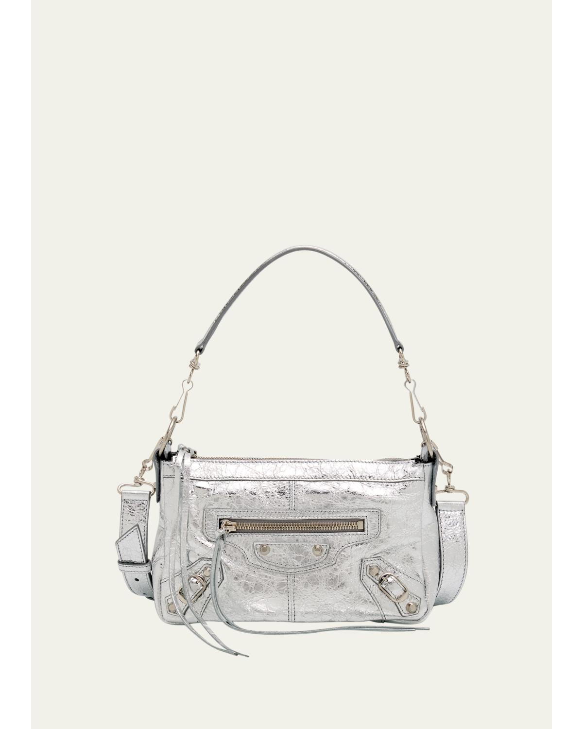 Le City Mini Metallic Leather Moto Shoulder Bag