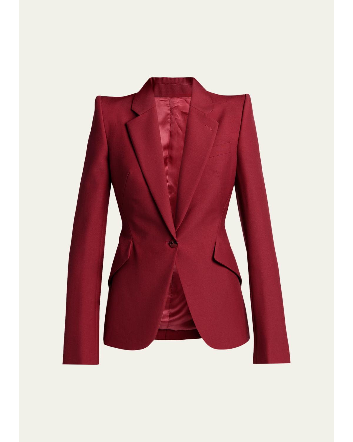 Certified Wool Mohair Single-Breasted Jacket