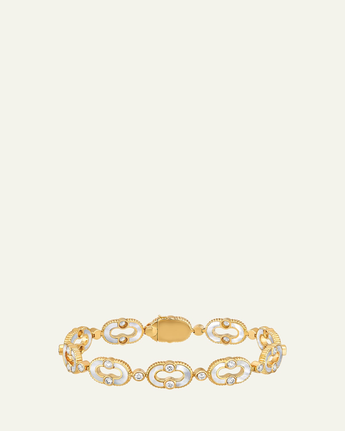 Viltier Magnetic Enchainée 18K Yellow Gold, Mother-Of-Pearl & 1.89 TCW Diamond Bracelet
