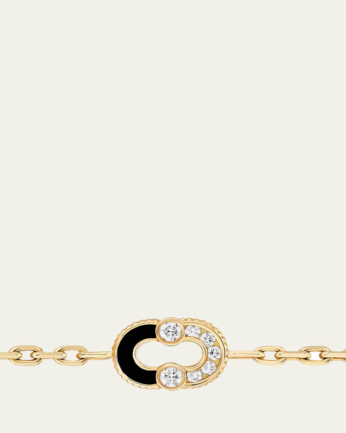 Viltier Magnetic Semi 18K Yellow Gold, Onyx & 0.26 TCW Diamond Charm Bracelet