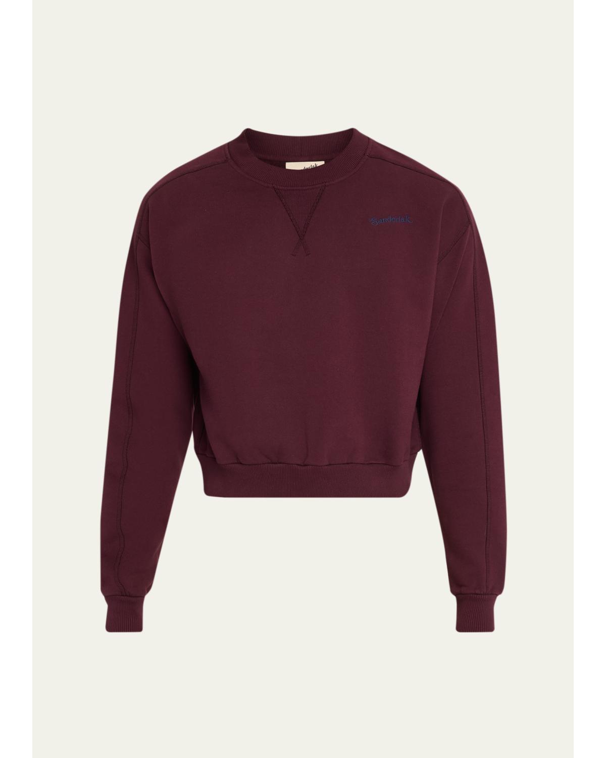 Men'S Terry Cotton Jersey Crewneck Sweatshirt